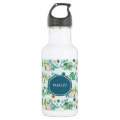 Niedlich Dinosaurier T Rex Triceratops Kinder Edelstahlflasche (Vorderseite)