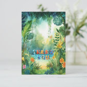 Niedlich Dinosaurier Vielen Dank Karte (Stehend Vorderseite)