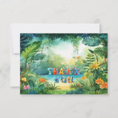 Niedlich Dinosaurier Vielen Dank Karte (Vorderseite)