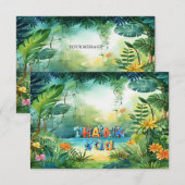 Niedlich Dinosaurier Vielen Dank Karte (Vorne/Hinten)