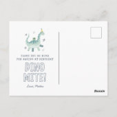 Niedlich Dinosaurier Vielen Dank Postcard Postkarte (Rückseite)