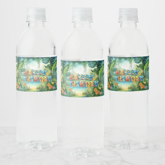 Niedlich Dinosaurier Wasserflaschenetikett (Flaschen)