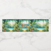 Niedlich Dinosaurier Wasserflaschenetikett (Einzelnes Label)