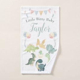 Niedlich Dinosaurier Watercolor Personalisiert Bab Handtuch