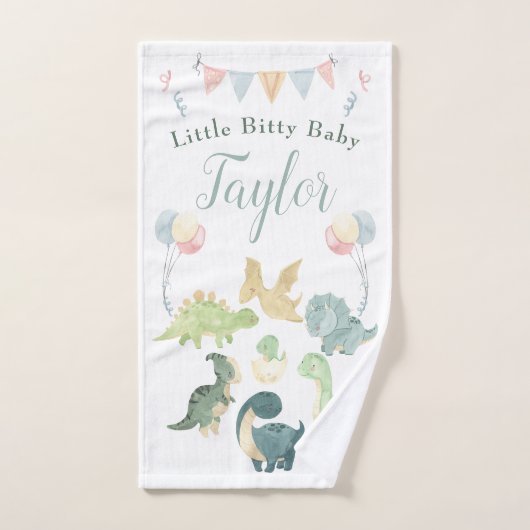 Niedlich Dinosaurier Watercolor Personalisiert Bab Handtuch (Handtuch)