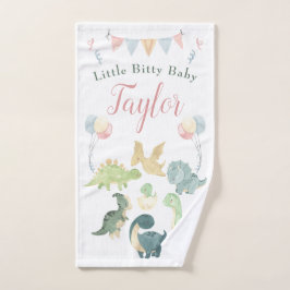 Niedlich Dinosaurier Watercolor Personalisiert Bab Handtuch