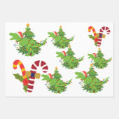 Niedlich Dinosaurier Weihnachten Geschenkpapier Set (Vorderseite 2)