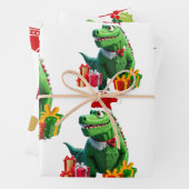 Niedlich Dinosaurier Weihnachten Geschenkpapier Set (Beispiel)