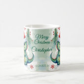 Niedlich Dinosaurier Weihnachten Kaffeetasse (Mittel)