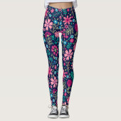 Niedlich Ditzy Floral Gemustert | LEGGINGS (Vorderseite)