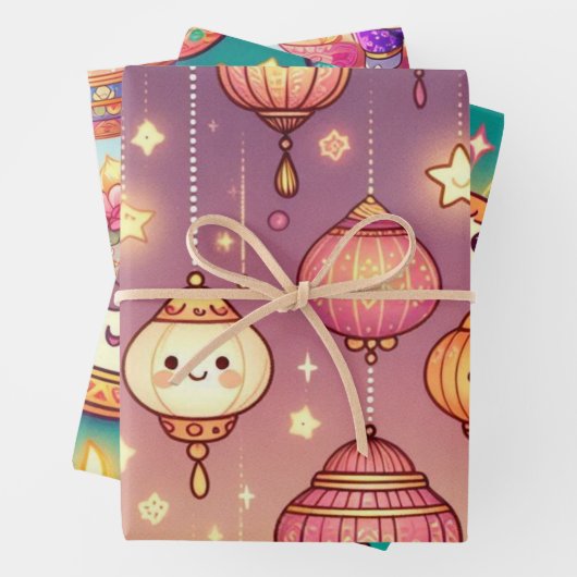 Niedlich Diwali Geschenkpapier Set (Beispiel)