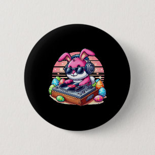 Niedlich Dj Oaster Bunny Button