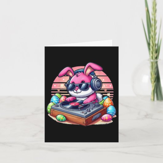 Niedlich Dj Oaster Bunny Karte (Vorderseite)