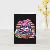 Niedlich Dj Oaster Bunny Karte (Gelbe Blume)