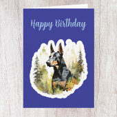 Niedlich Doberman Birthday Card Karte