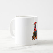 Niedlich Doberman Christmas Tree Lights Dog Lover Kaffeetasse (Vorderseite Links)