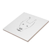 Niedlich Doberman Pinscher Dog Face Sketch Fliese (Seite)