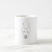 Niedlich Doberman Pinscher Dog Face Sketch Kaffeetasse (Mittel)