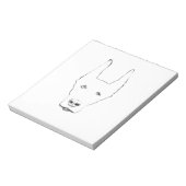 Niedlich Doberman Pinscher Dog Face Sketch Notizblock (Rotiert)