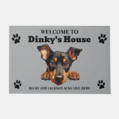 Niedlich Doberman Pinscher Dog Fußmatte (Vorderseite)