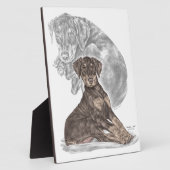 Niedlich Doberman Pinscher Puppy Fotoplatte (Seite)