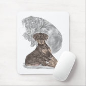 Niedlich Doberman Pinscher Puppy Mousepad (Mit Mouse)