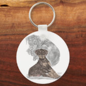 Niedlich Doberman Pinscher Puppy Schlüsselanhänger (Vorderseite)