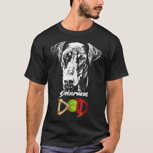Niedlich Doberman Vater T-Shirt (Vorderseite)