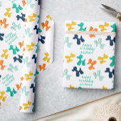 Niedlich Dog Balloon Muster Kindergeburtstag Geschenkpapier