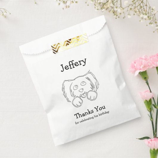 Niedlich Dog Danke Geschenktütchen (Versiegelt)