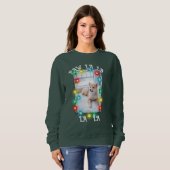 Niedlich Dog Paw la Pet Weihnachts-Foto Sweatshirt (Vorne ganz)