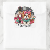 Niedlich Dog Petit Bijou Quadratischer Aufkleber (Tasche)