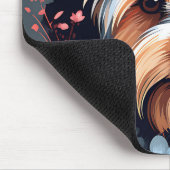 Niedlich Dog Yorkshire Terrier Blume Mousepad (Ecke)