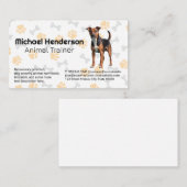 Niedlich Doggie | Muster für Hunde und Knochen Visitenkarte (Vorne/Hinten)