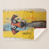 Niedlich Doggie Personalisiert Sherpadecke (Vorderseite (Horizontal))