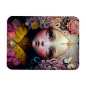 Niedlich Doll Girl Pink Hair Magnet (Horizontal)