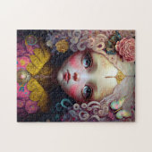 Niedlich Doll Girl Pink Hair Puzzle (Horizontal)