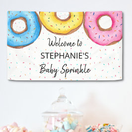 Niedlich Donut Baby Sprinkle Banner