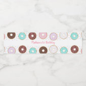 Niedlich Donut Birthday Wasserflaschenetikett (Einzelnes Label)