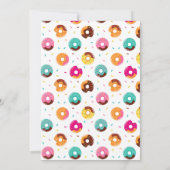 Niedlich Donut Flamingo Birthday Pool Party Girls Einladung (Rückseite)