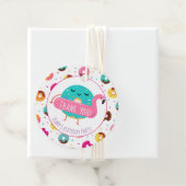 Niedlich Donut Flamingo Pool Party Vielen Dank zum Geschenkanhänger (Beispiel)