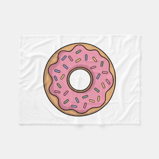 Niedlich Donut | Kinder Fleecedecke (Vorderseite (Horizontal))