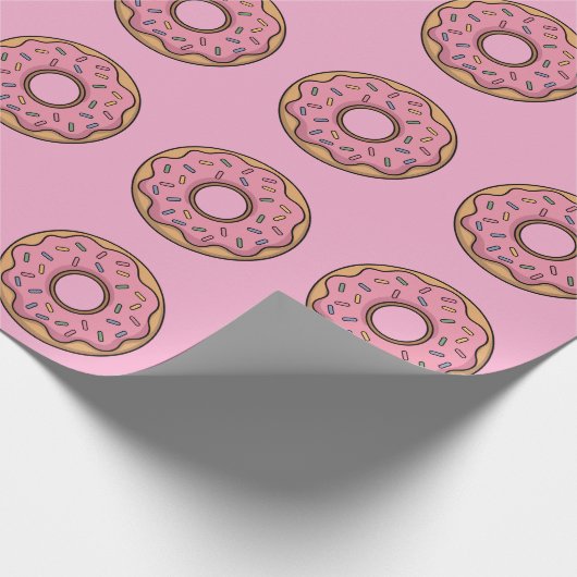 Niedlich Donut | Kinder Geschenkpapier (Ecke)