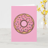 Niedlich Donut | Kinder Karte (Gelbe Blume)