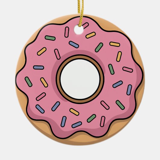 Niedlich Donut | Kinder Keramik Ornament (Vorne)