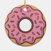 Niedlich Donut | Kinder Keramik Ornament (Hinten)