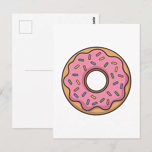 Niedlich Donut | Kinder Postkarte (Vorne/Hinten)