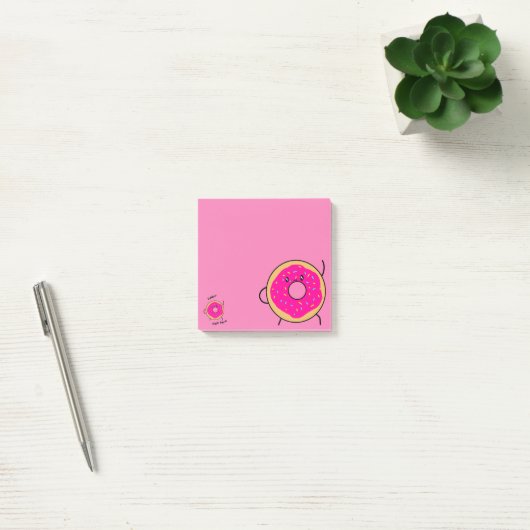 Niedlich Donut Novelty Pink Post-it Klebezettel (Büro)