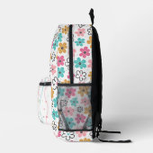 Niedlich Doodle-Blume Bedruckter Rucksack (Rechts)