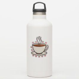 Niedlich Doodle Coffee Cup Vinyl Sticker
